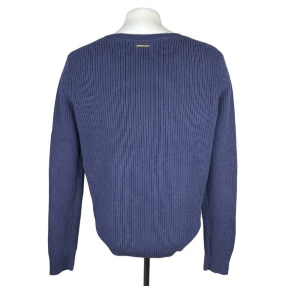 MICHAEL Michael Kors Long Sleeve Sweater Sz Large Gold Vent Holes - Picture 4 of 5